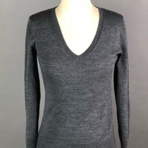 Old Navy Wool Blend V-neck Sweater in dark grey